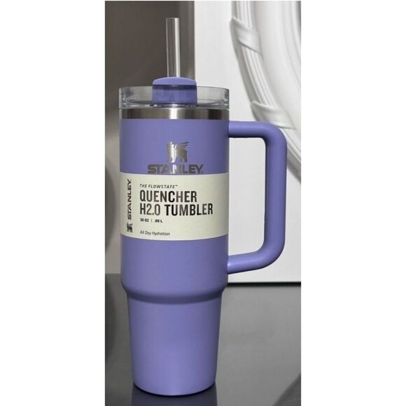 SET OF 2- Stanley Quencher H2.0 FlowState Tumblers 30oz, PURPLE/ SIZZLING PINK - Picture 5 of 6